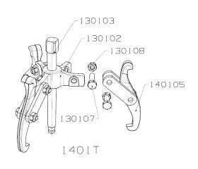 EXTRACTOR REVERSIBLE FORZA SERIE 1400T DE 3 PATAS